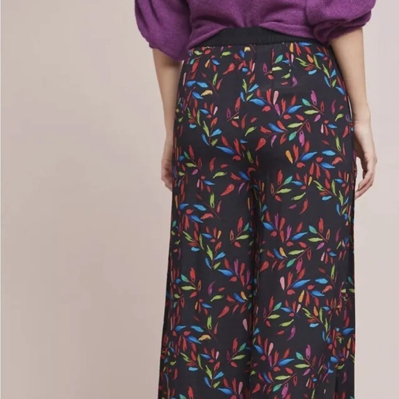 Anthropologie Blnk Delos Wide Leg Pant Black Colorful Pockets Sz XS - Picture 2 of 10
